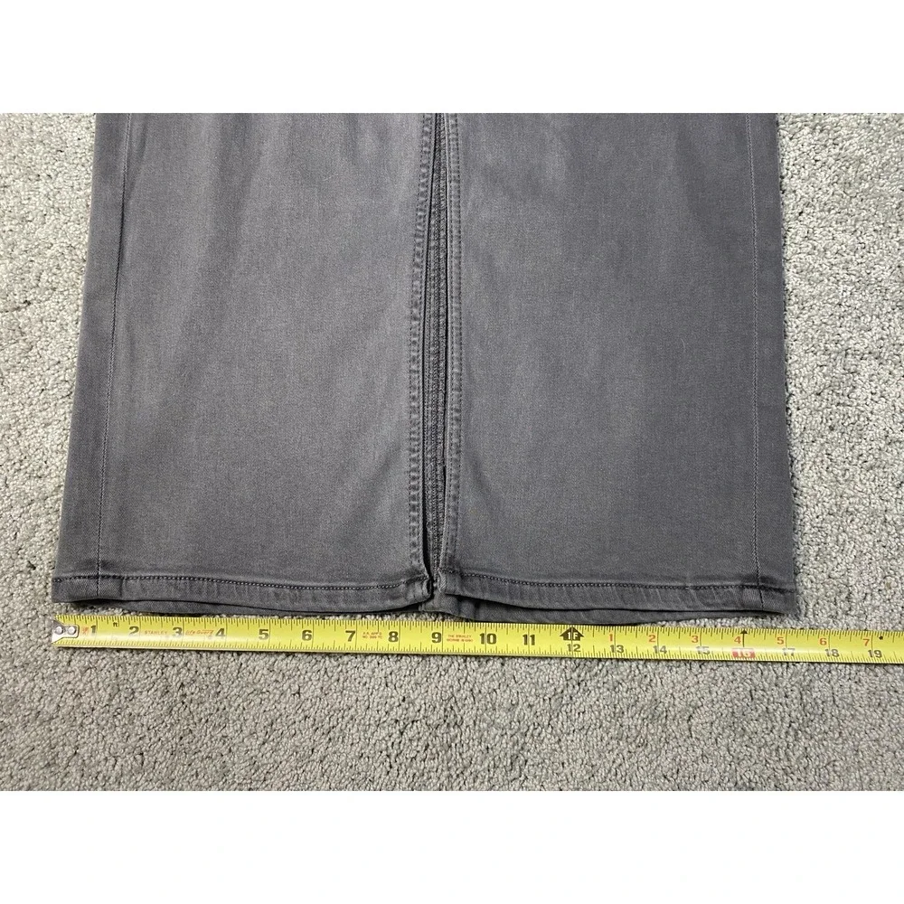 Kut from the kloth Sz 6 Long Maxi Skirt Gray Denim Kindra Boho Split Leg Womens